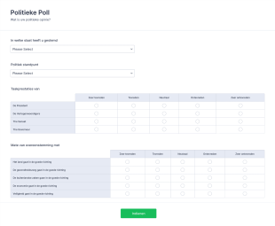 Politieke Poll Form Template