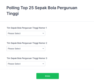 Polling Top 25 Sepak Bola Perguruan Tinggi
