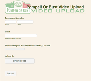 Rally Video Upload Form Template