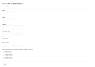 PondaPits Subscription Box Form Template