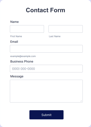 Popup Contact Form Template