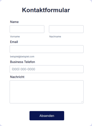 Popup Kontaktformular