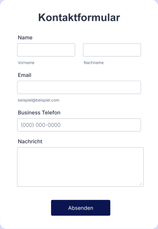 Popup Kontaktformular Form Template