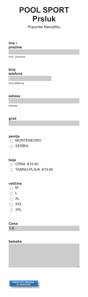 Popust Form Template