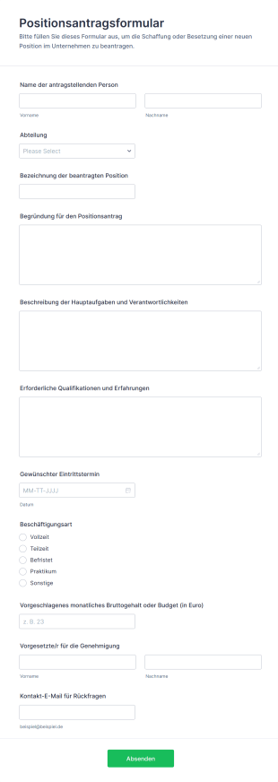 Positionsantragsformular