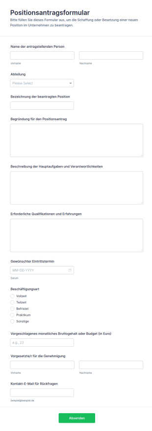 Positionsantragsformular
