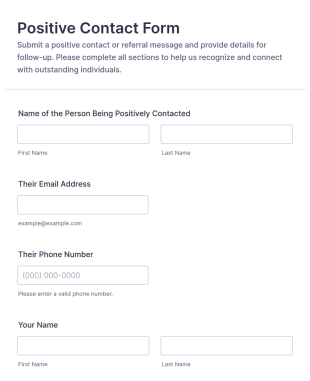 Positive Contact Form Template