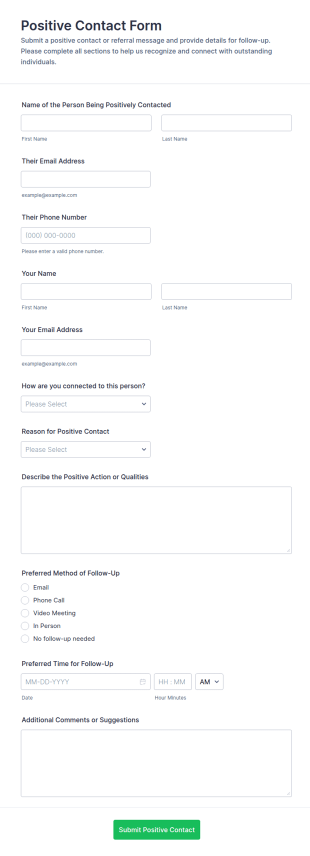 Positive Contact Form Template