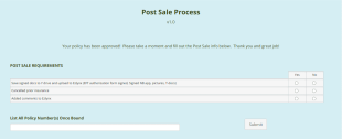 Post Sale Process Form Template