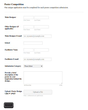 Poster Competition Form Template