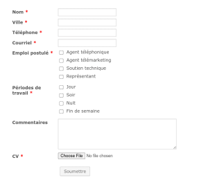 Postulez Form Template