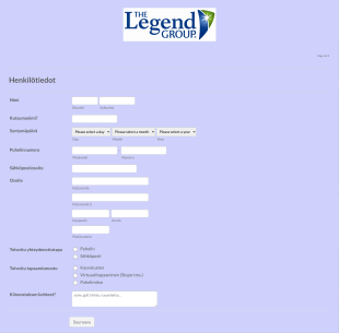 Potentiaalisen Asiakkaan Tietolomake Form Template