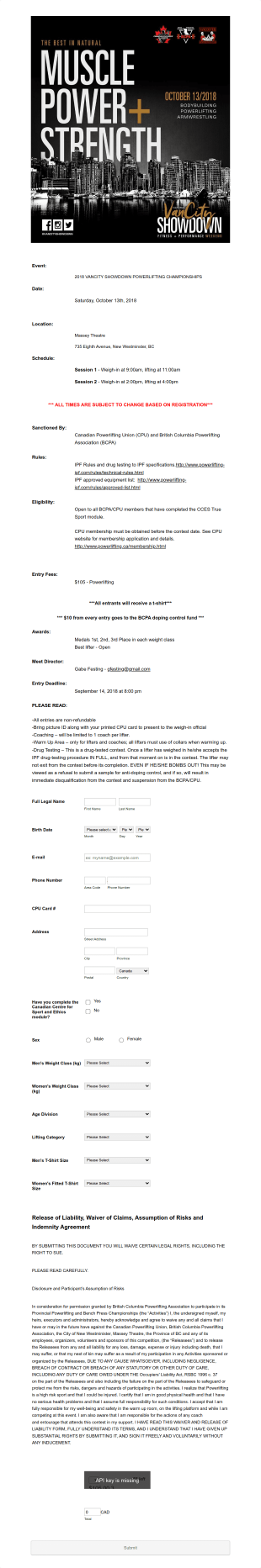 Powerlifting Form Template