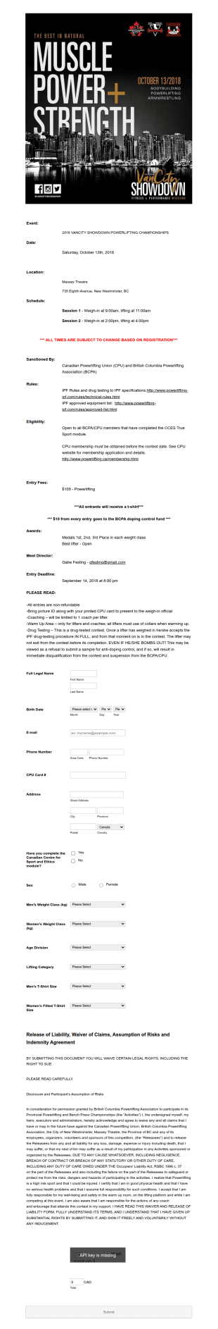 Powerlifting Form Template