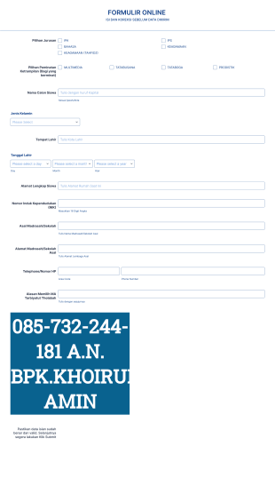 Ppdb Ma Tarbiyatut Tholabah 2021 Form Template