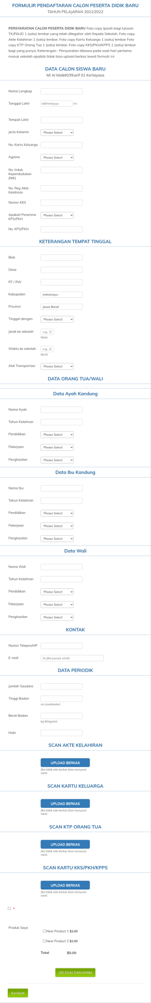 PPDB MI Al Ma'arif 01 Kertayasa