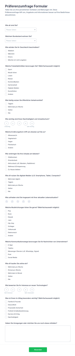Präferenzumfrage
