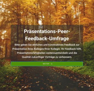 Präsentations Peer Feedback Umfrage