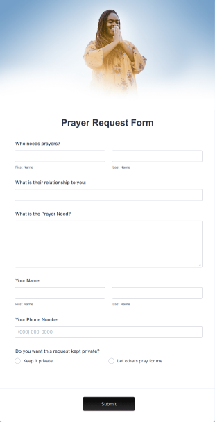Prayer Request Form Template