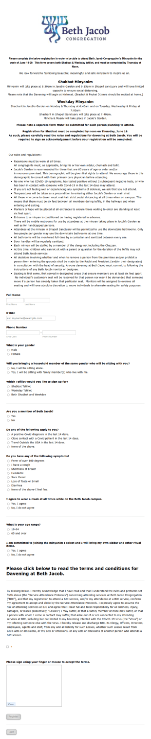 Prayer Signup Form Template