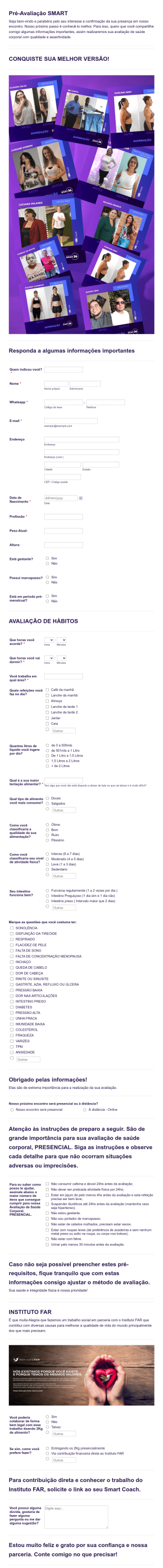 Pré Avaliação Smart