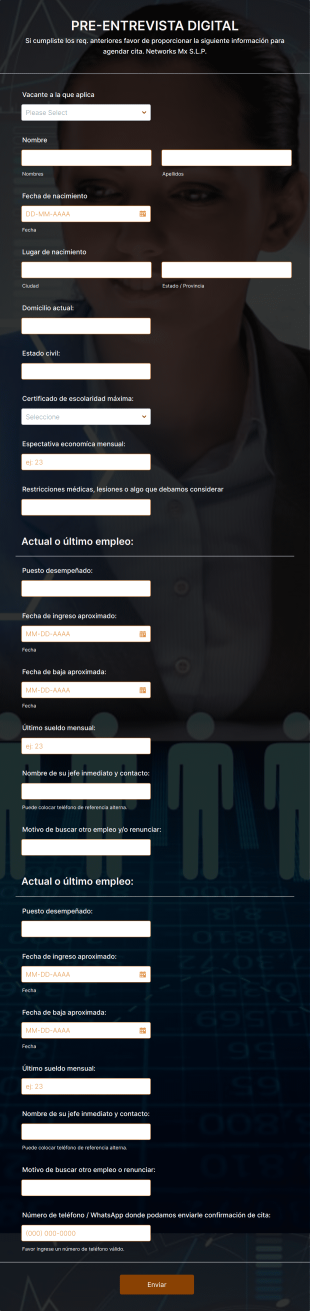 Pre Entrevista Digital