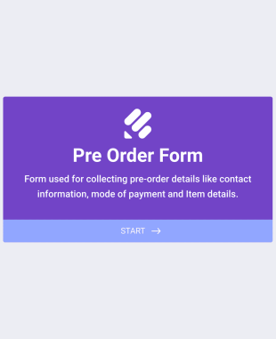 Pre Order Form Template