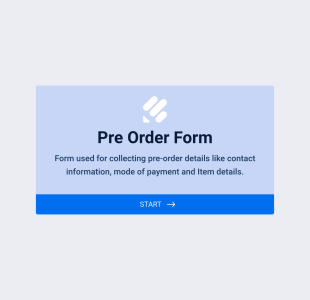 Pre Order Form Template