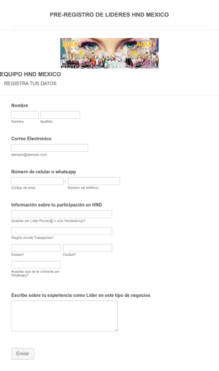 Pre Registro De Líderes Corporativos
