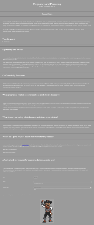 Pregnancy And Parenting Consent Form Template