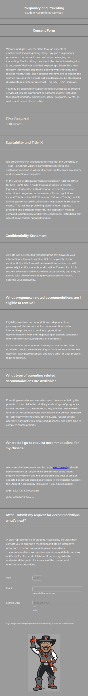 Pregnancy And Parenting Consent Form Template