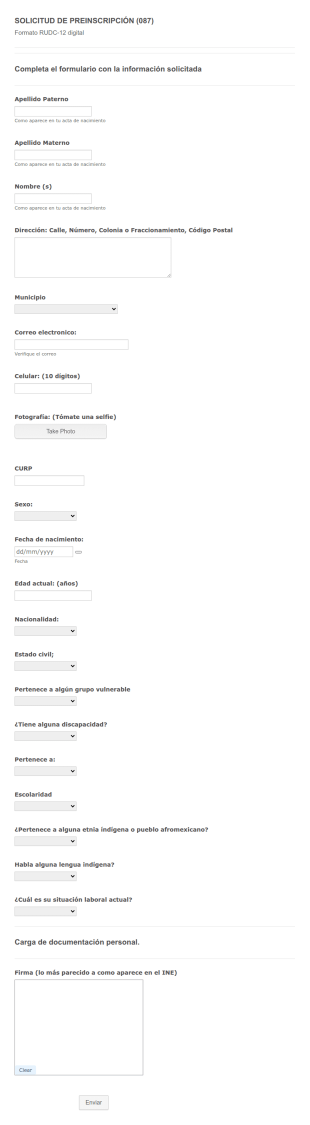 Preinscripción ICAT