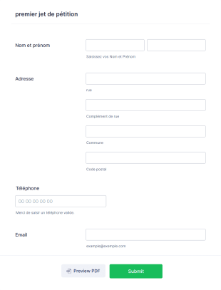 Premier Jet De Pétition