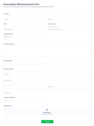 Simple Prescription Form Template | Jotform