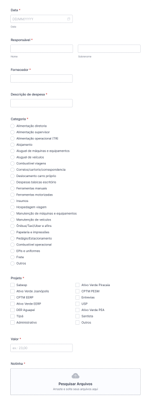 Prestação De Conta/Reembolso