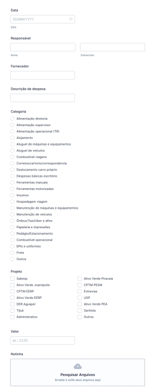 Prestação De Conta/Reembolso