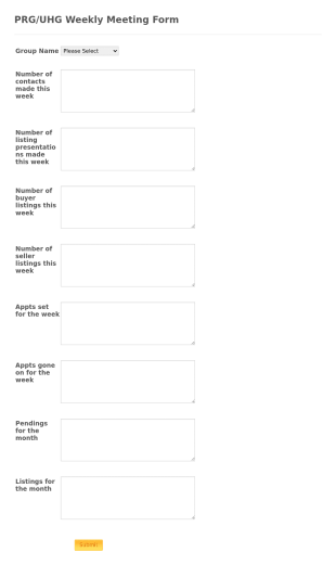 Prg Uhg Weekly Meeting Form Template