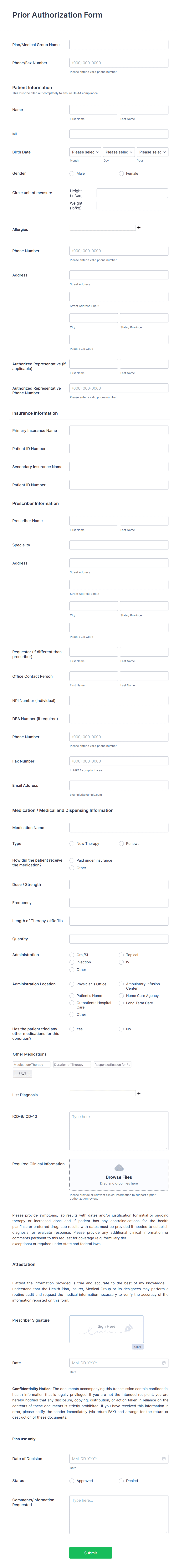 Prior Authorization Form Template | Jotform prior-authorization-form-template-jotform