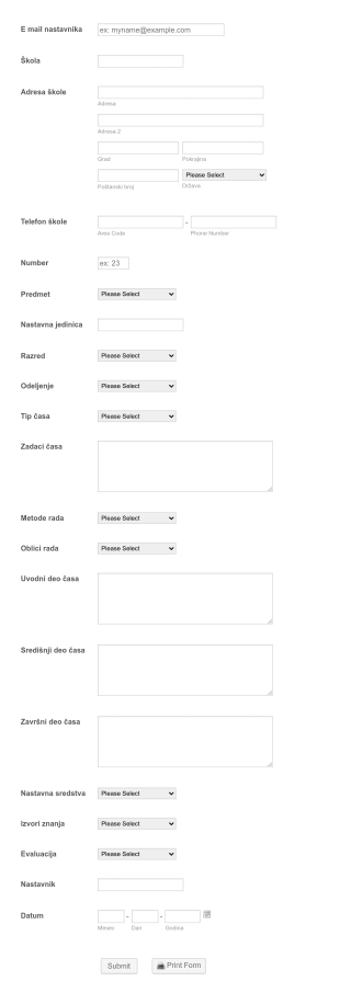Priprema Za Nastavni Cas
