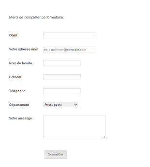 Prise De Contact 2 Form Template