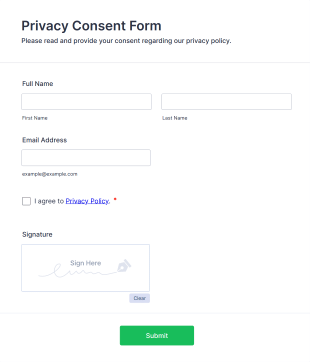 Privacy Consent Form Template