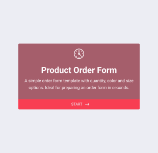 Product Bestelformulier Form Template