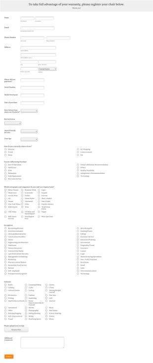 Product Of New Brand Registration Form Template