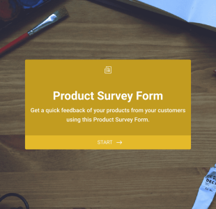 Product Survey Form Template