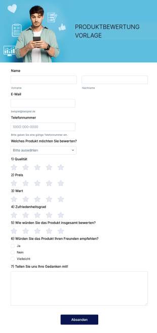 Produktbewertung Vorlage