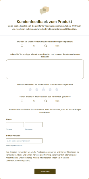 Kundenfeedback Zum Produkt