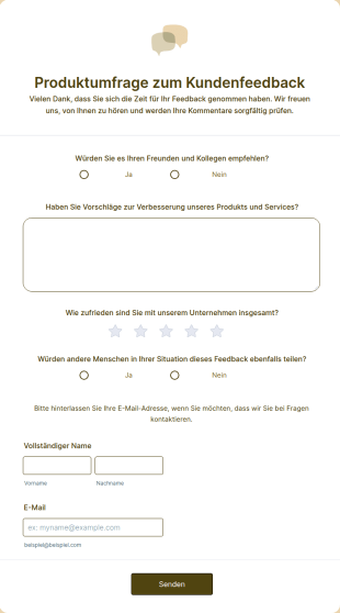 Produktumfrage Zum Kundenfeedback