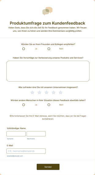 Produktumfrage Zum Kundenfeedback