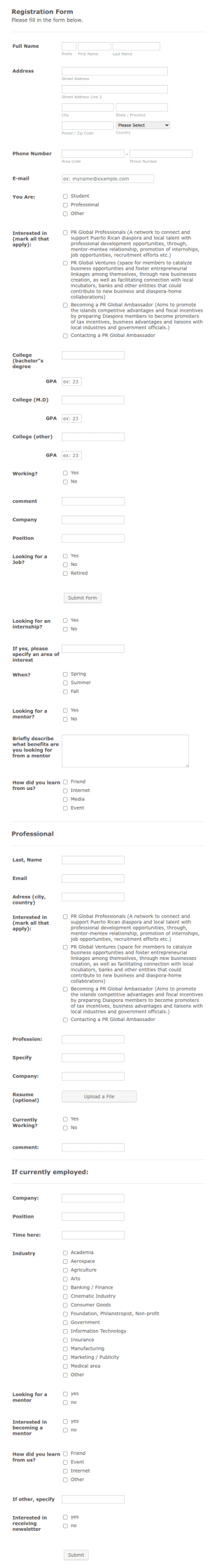 Professional Development Workshop Registration Form Template