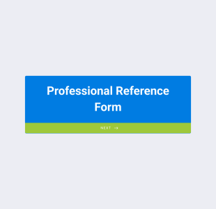 Professional Reference Form Template